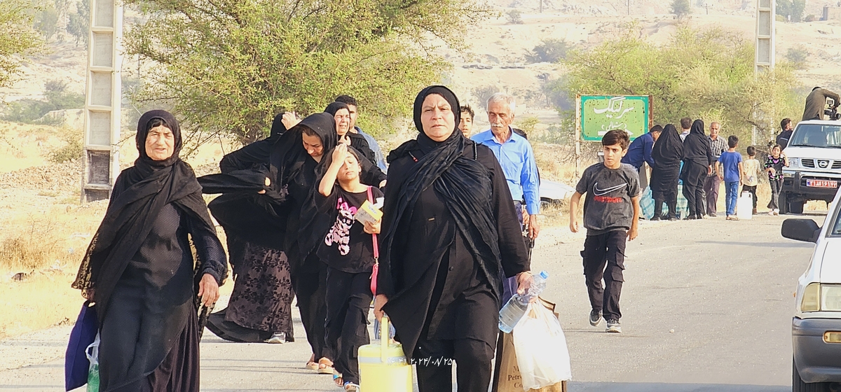 جاماندکان اربعین درشهرستان بهمئی شلمچه ای دیگردرمسیرشهدای گمنام تاشهیدان(خوب)ازخودبه یادگارگذاشتند